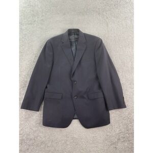 Ralph Lauren Suit Jacket 41 R Blue Wool Solid Designer Premium Designer Sport